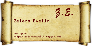 Zelena Evelin névjegykártya
